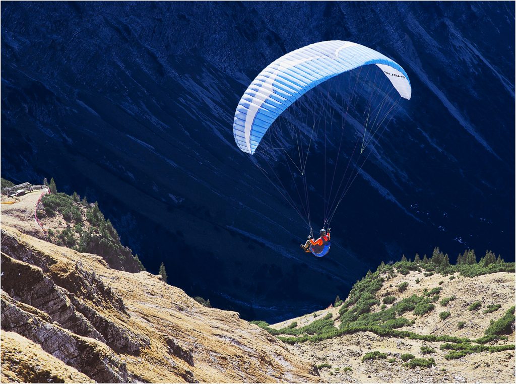 Gleitflug vom Nebelhorn