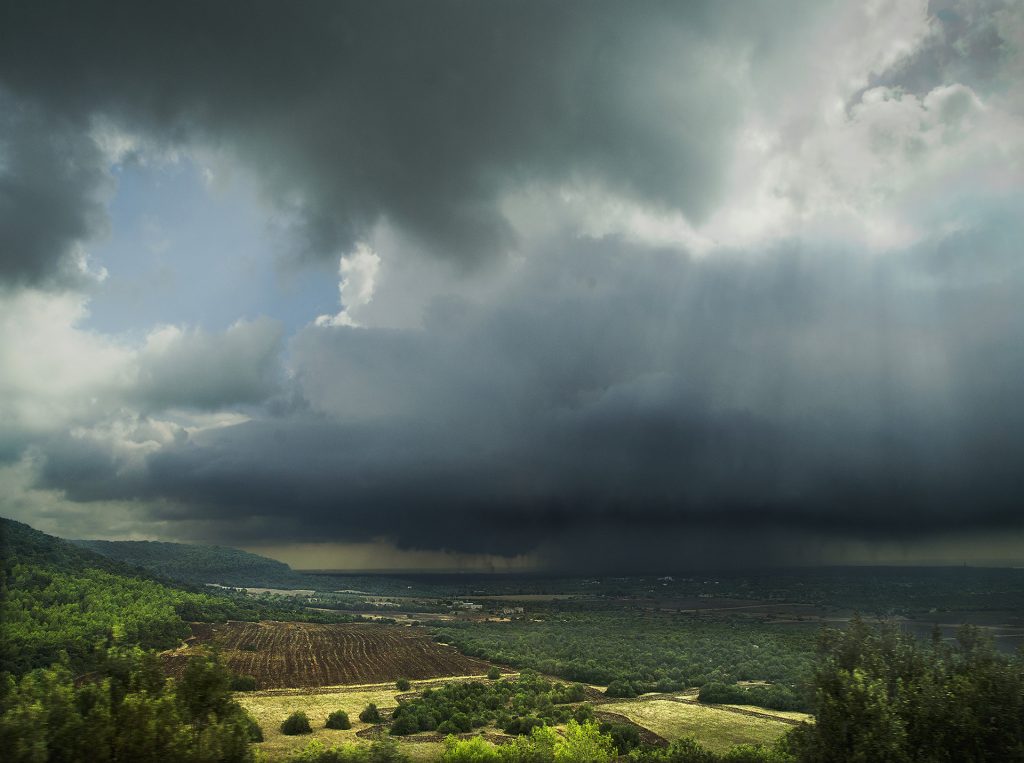 Wolkenbruch bei Taranto
