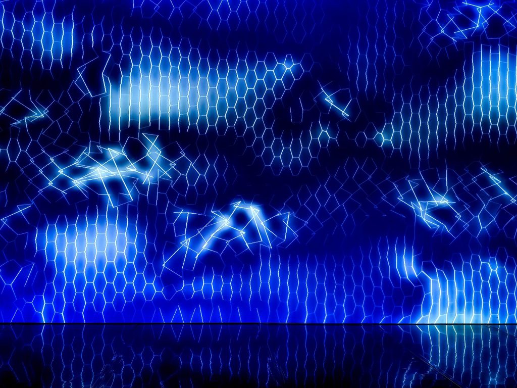 Projektion in Blau